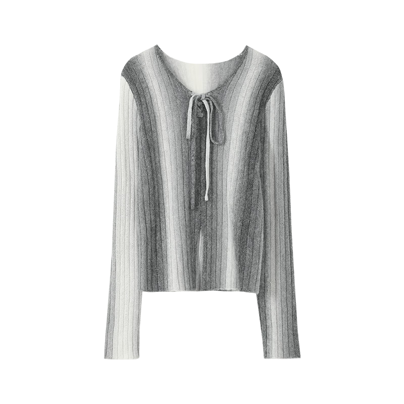 MT Sweet Cool Gradient Seasonal Casual Versatile Fashion Trendy Gradient Long Sleeve Pullover Sweater