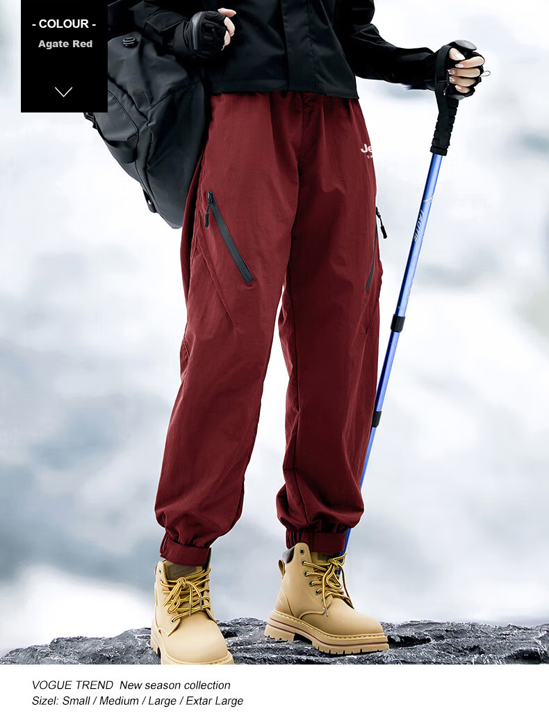 JEEP Men's Tactical Pants, Waterproof And Windproof, Loose-Fitting Breathable Outdoor Hiking Climbing Trousers, Coffee Color, 5XL 13