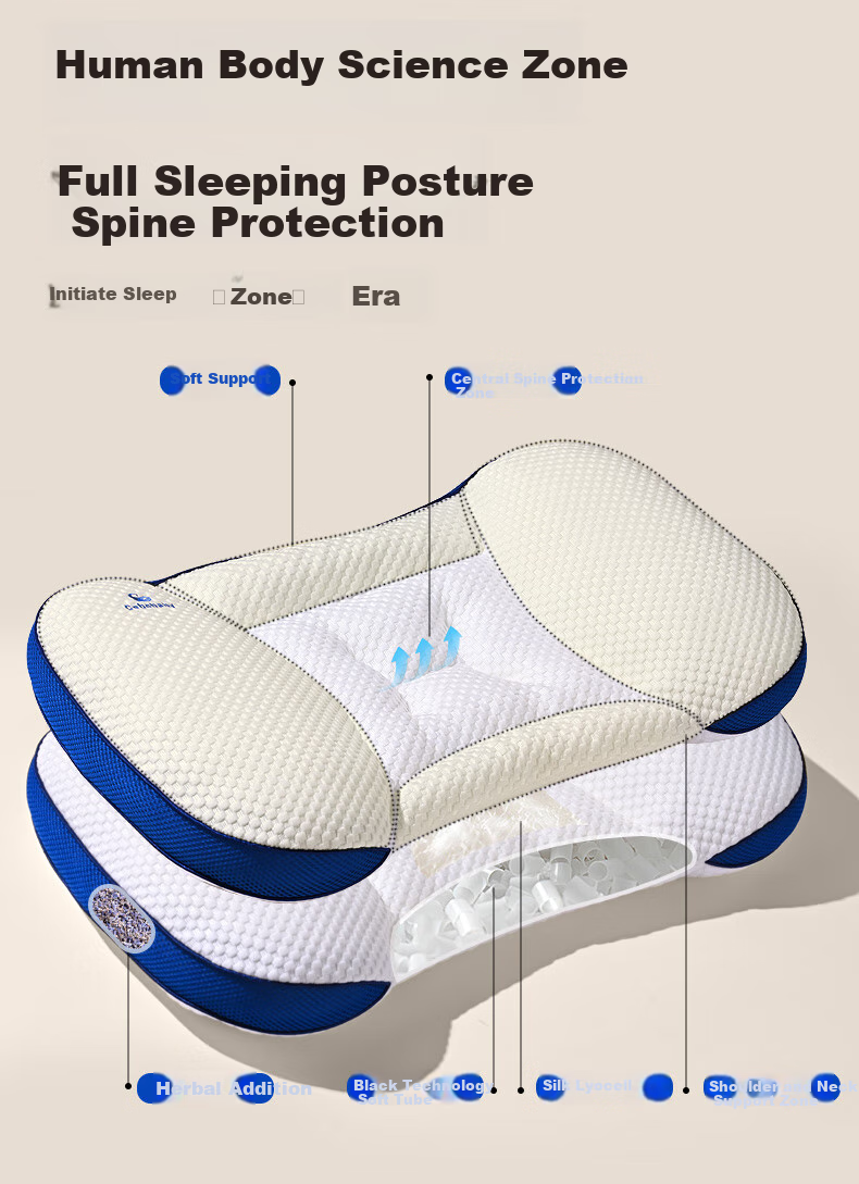 COBOBABY Children's Herbal Pillow with Neck Support, for Ages 1-3, Summer Comfortable Breathable Baby Pillow, Ventilated All Seasons 8