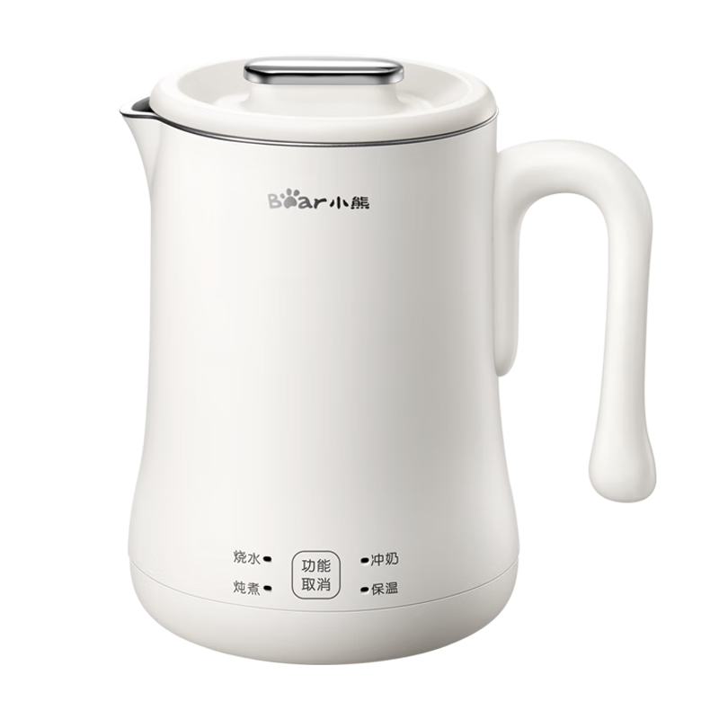 Bear Portable Electric Kettle, Water Boiler Cup, 0.6L Mini Constant Temperature Kettle, Health-Preserving Household Travel Milk-Making Electric Kettle ZDH-A06H1
