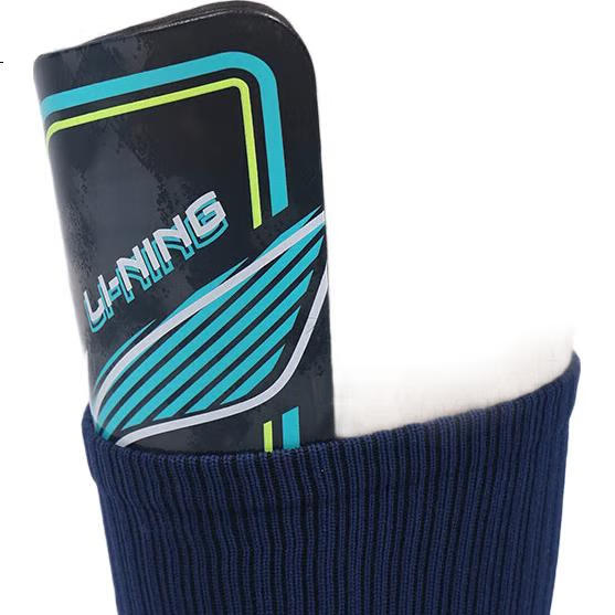 Футбольные щитки Li-Ning, профессиональная спортивная защитная экипировка для детей и взрослых, черно-синие, размер S