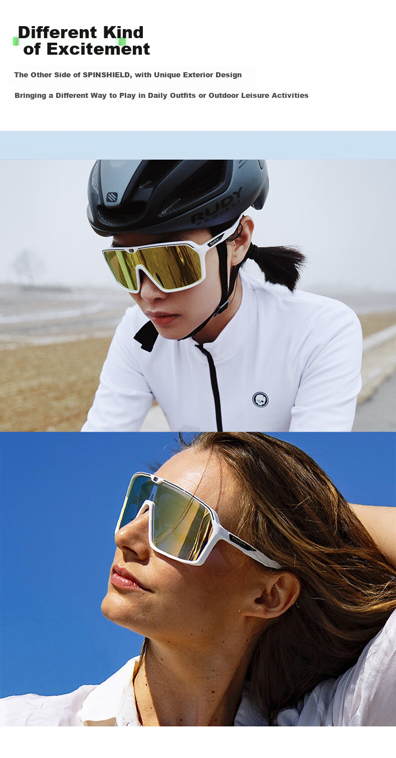 RUDY PROJECT Cycling Glasses, Windproof Sports Bicycle Sunglasses, Outdoor Sunglasses for Men And Women, SPINSHIELD 6