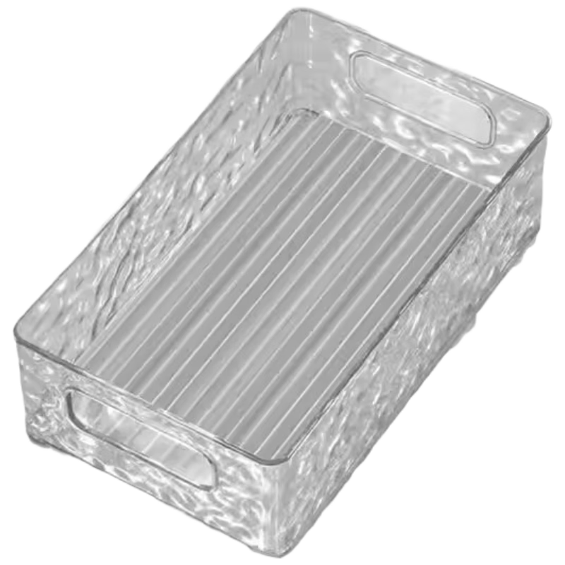 Dengbi Desktop Storage Box, Transparent Plastic Container, Snack And Miscellaneous Storage Basket, Tabletop Organizer for Cosmetics And Stationery