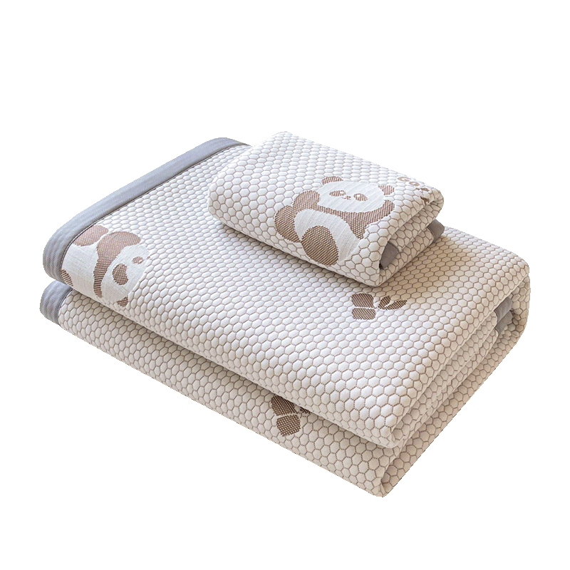 Hongdou Class A Ice Bean Cooling Mat Summer Ice Silk Washable Soft Mat Dormitory Air Conditioning Mat 1.8*2m Gray