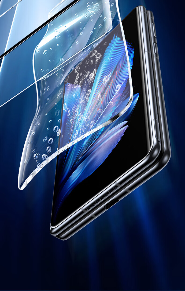 Baozou [2-Pack - Replacement Guaranteed] Tempered Glass Screen Protector for Vivo X Fold3 And XFold3Pro Foldable Phones, HD Clear Front And Outer Screen Protector Film 2