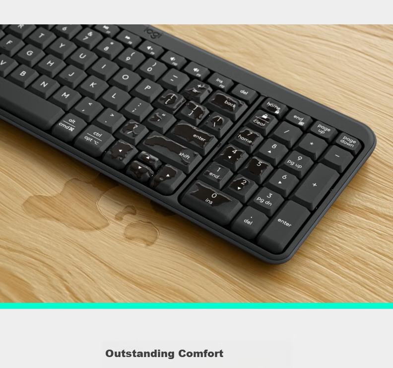 Logitech K251 Wireless Bluetooth 99-Key Compact Keyboard, White 4
