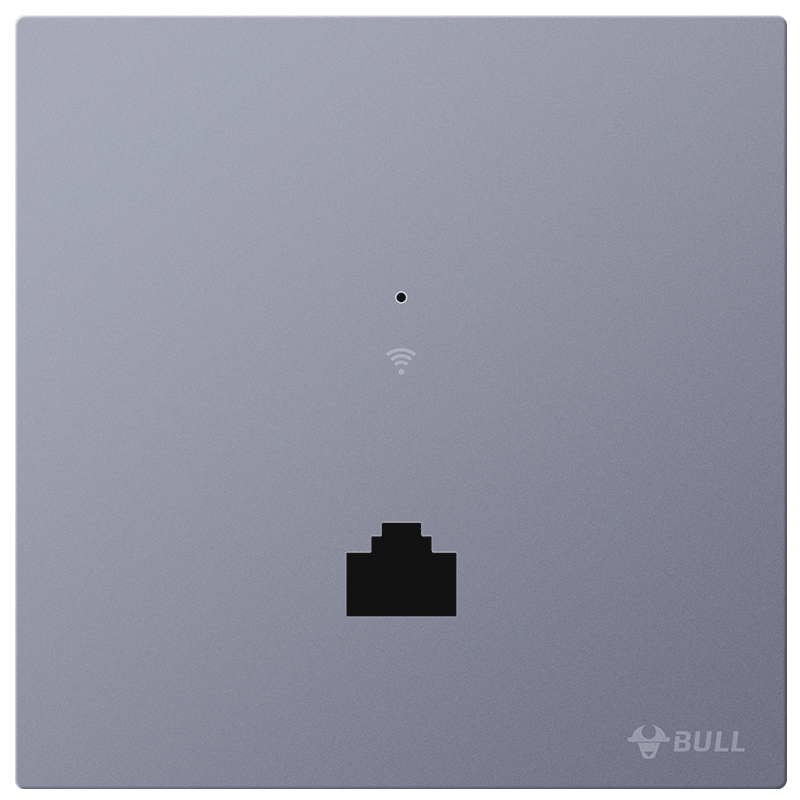 BULL Wall-Mounted AP Wireless WIFI Socket Computer Network GTW04A Ultra-Thin Moon Shadow Gray Panel (Requires Matching Socket)