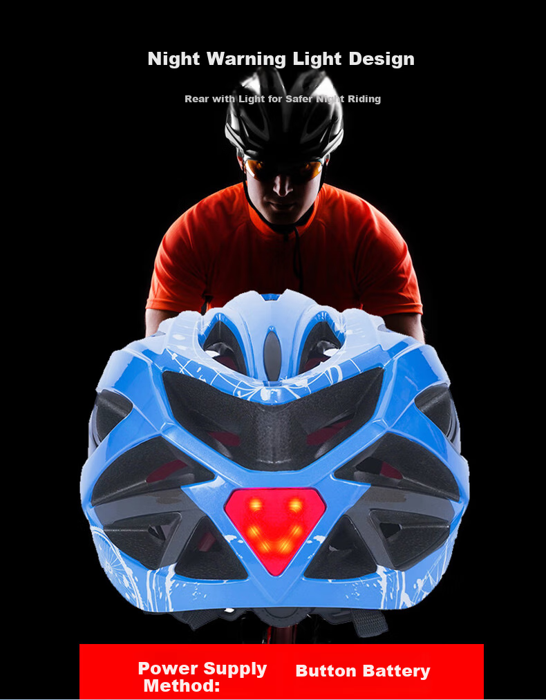 Adandyish Mountain Bike Helmet with Tail Warning Light, Unisex Cycling Helmet for Mountain And Road Bikes, Cycling Equipment, Purple-Gray 2