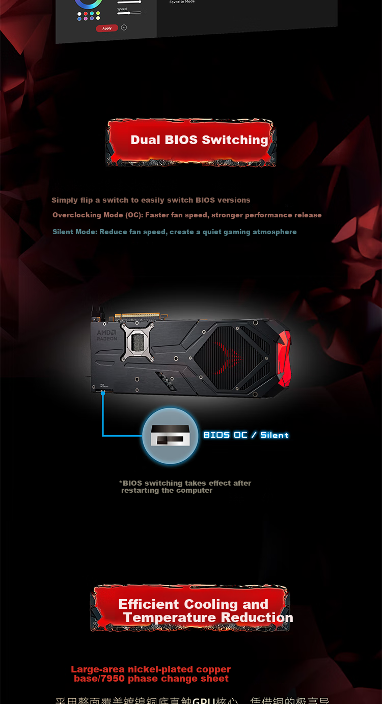 Hanxun AMD RADEON RX 9070 GRE Dark Dog 12GB Gaming Graphics Card for Desktop PC, High-Performance Discrete GPU with AI, OC Overclocking 4