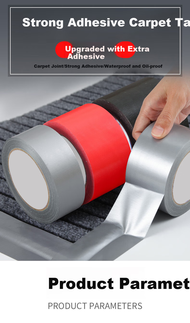 Elifo Colored Cloth-Based Tape, Strong Carpet Tape, Floor Red Carpet, Colorful Adhesive Tape, Heavy-Duty Tape, Floor Sealing Tape, Stage Curtain, Advertising Cloth Tape, Removable Adhesive, Waterproof And Wear-Resistant 1