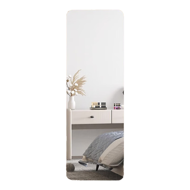 Xiaojiangcai Full-Length Mirror Dressing Mirror Adhesive Cabinet Door Wall Sticker Self-Adhesive Home Dormitory Invisible Patch HD Fitting Mirror 50*150cm