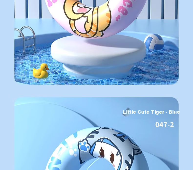 Li-Ning Swimming Ring, Thickened Anti-Rollover Design for Children Over 3 Years Old, Life-Saving Ring, Kids' Water Equipment, Floating Aid 29