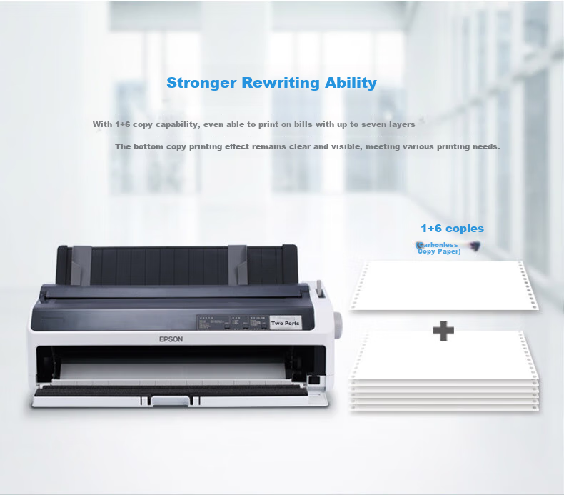 EPSON LQ-1600KIVH Wide-Format Receipt Printer, 136 Columns High-Speed Roll, Dot Matrix Printer 5