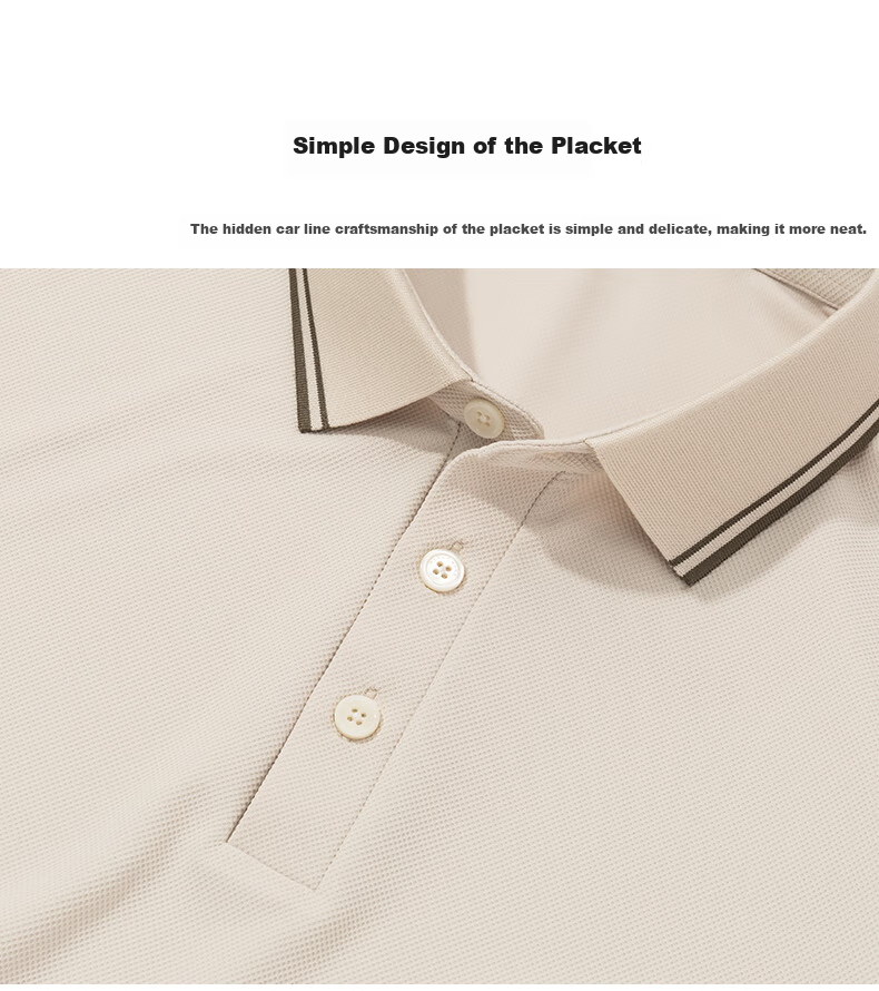 Mr. Bu Patented Collar 3D Exquisite Color-Block Short Sleeve Polo Summer Breathable Business T-Shirt Piano Black L (175) 17