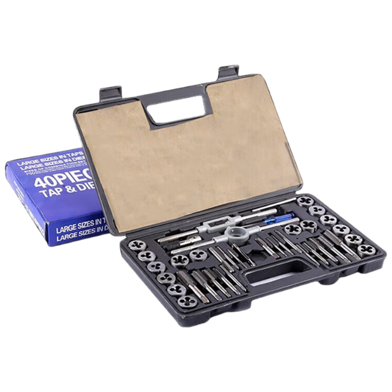 Bohuida Tap and Die Set Metric 40-Piece Threading Tool Kit with Taps, Dies, Wrenches, and Drill Bits