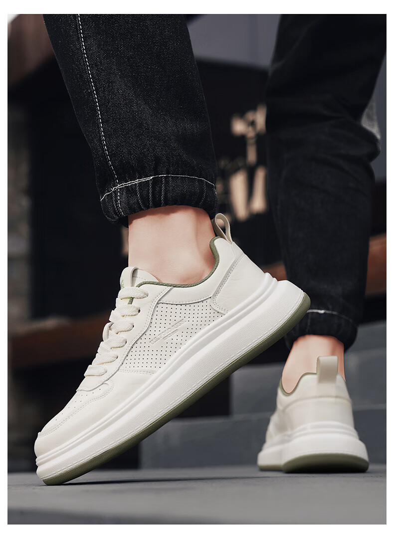 U.S. POLO ASSN. Men's Shoes, Spring And Summer New Style Breathable White Sneakers, Outdoor Casual Shoes for Men, Soft-Soled Lightweight Skateboard Shoes for Me 18