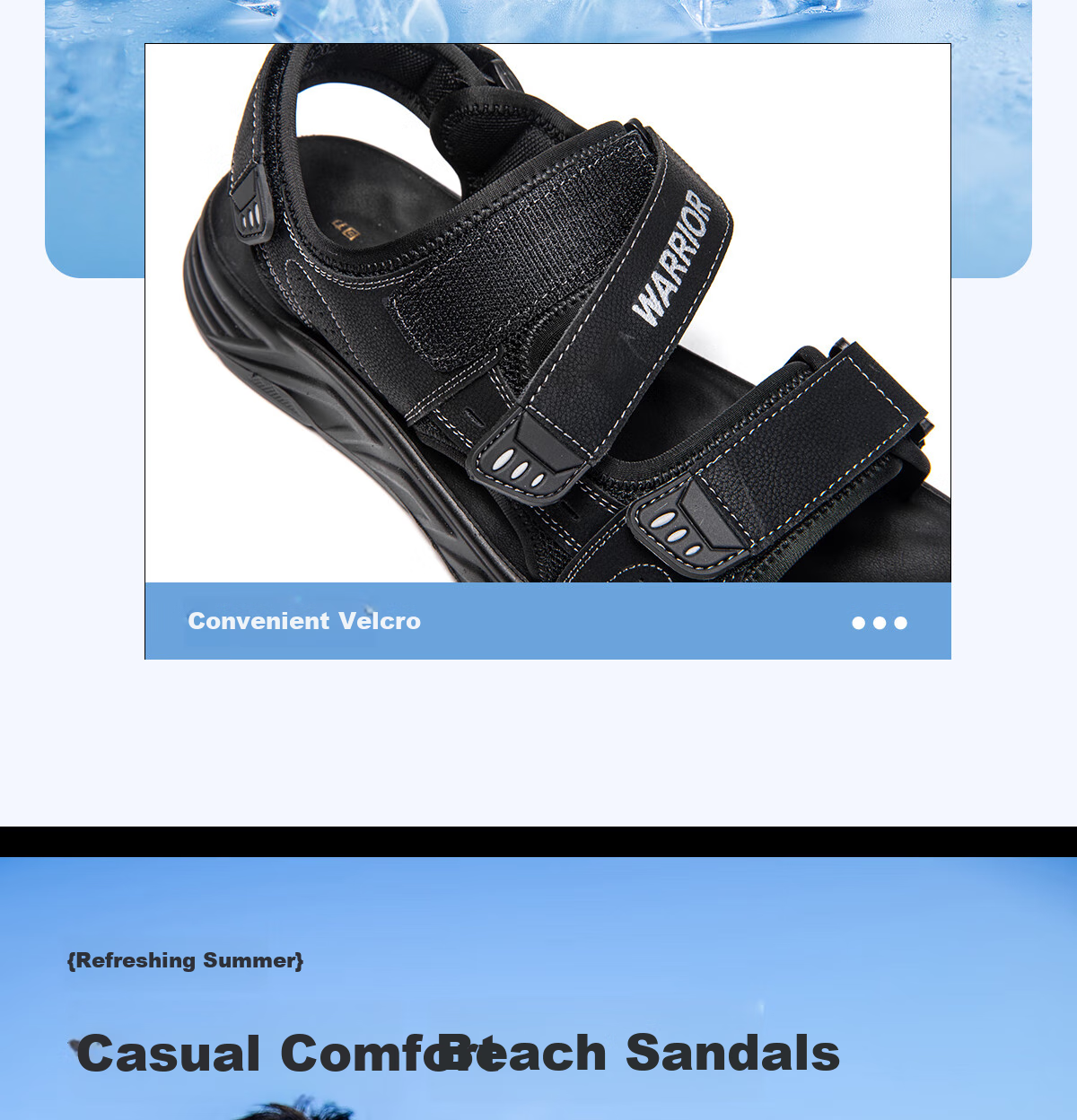 Huili Men's Sandals, Summer Outdoor Breathable Comfortable Beach Shoes, Non-Slip Wear-Resistant Versatile Casual Shoes for Men, Black, Size 42 11