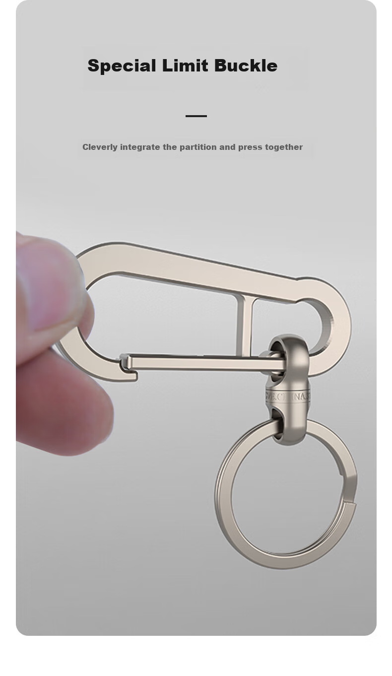 YORA Titanium Alloy Car Key Chain, Men's S1 Key Ring, Thickened Key Fob, Waist-Hanging Key Pendant, Women's Circular Ring, High-End 7
