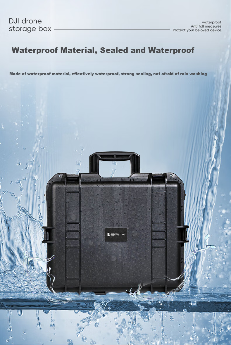 EIRMAI R200 Compatible with DJI AIR3/3S, Mavic 3Pro Camera Safety Case, Multifunctional Storage Accessory Bag, Drone Handheld Case, Shoulder Bag, Sand Color 3