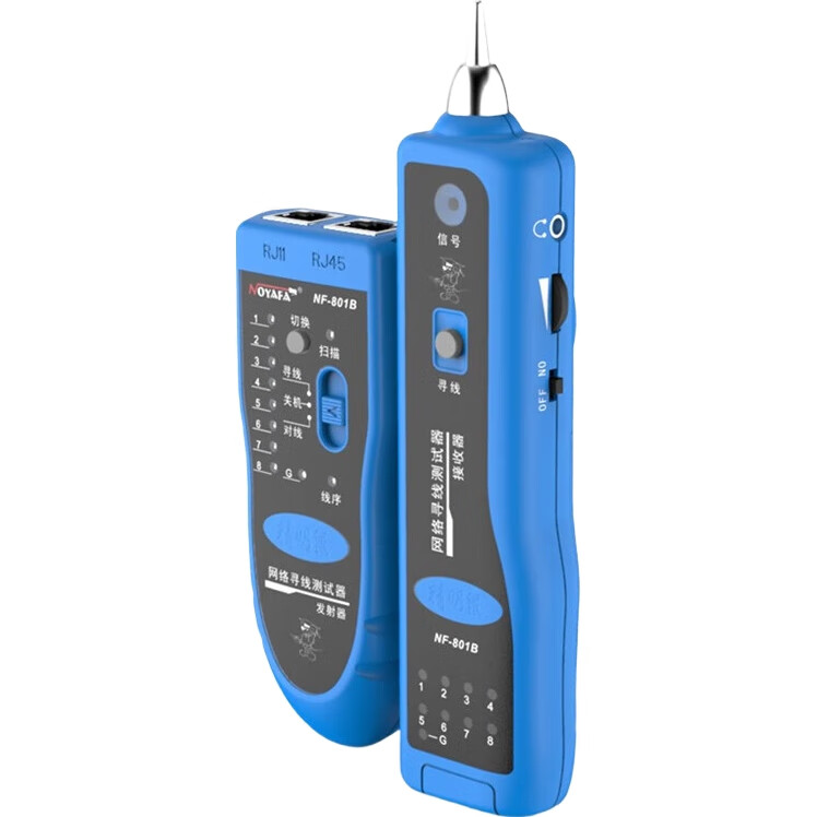 Кабельный тестер Jingmingshu NF-801B, сетевой анализатор, детектор проводов, синий