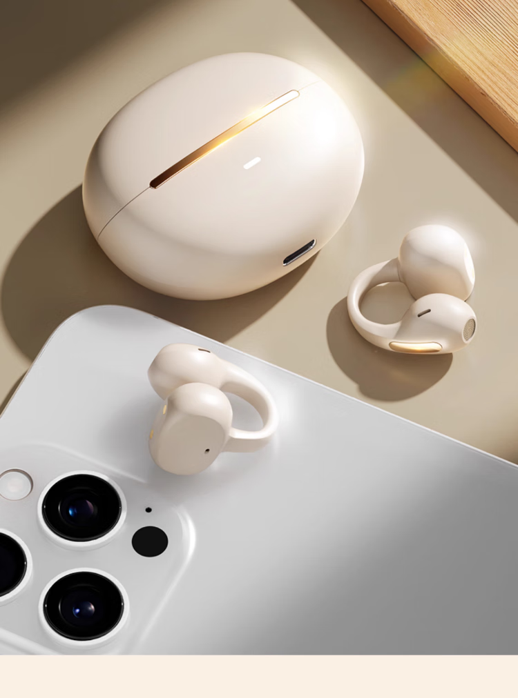 Chuangu 2026 Latest Model | Panoramic Sound Bluetooth Bone Conduction Clip-On Wireless In-Earless Sports Running Music Noise Cancelling Long Battery Life Earphones 14
