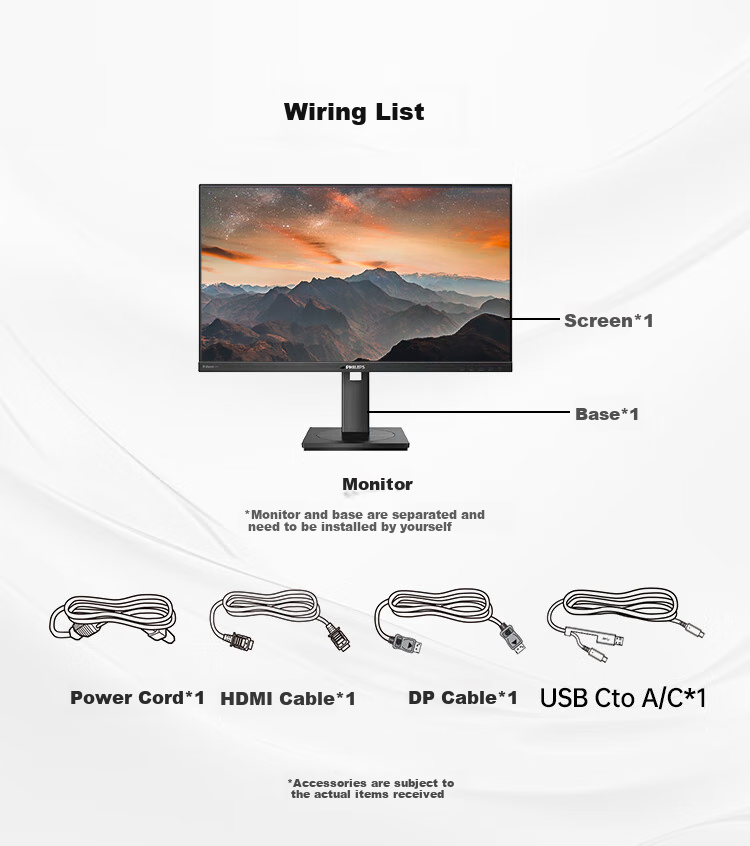 PHILIPS, 27-Inch Office Monitor, 4K Eye Protection Low Blue Light IPS Type-C90W Speakers, Rotatable Height Adjustable Smart Dual-Core Computer Display Screen, 279P1 12