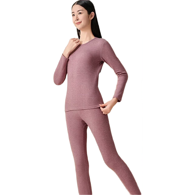 Yiershuang [Thickened Cashmere and Silk] Women's Thermal Underwear Set 7A Antibacterial and Mite-Resistant