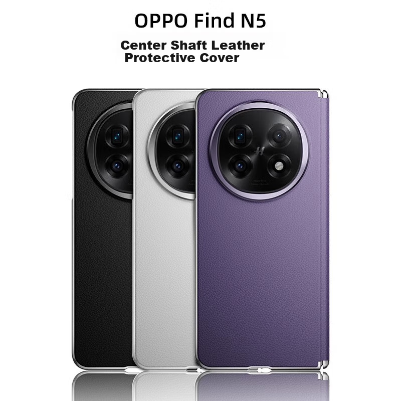 Чехол Ekakashop для OPPO Find N5, складной, из натуральной кожи, с защитой от падений, бизнес-стиль