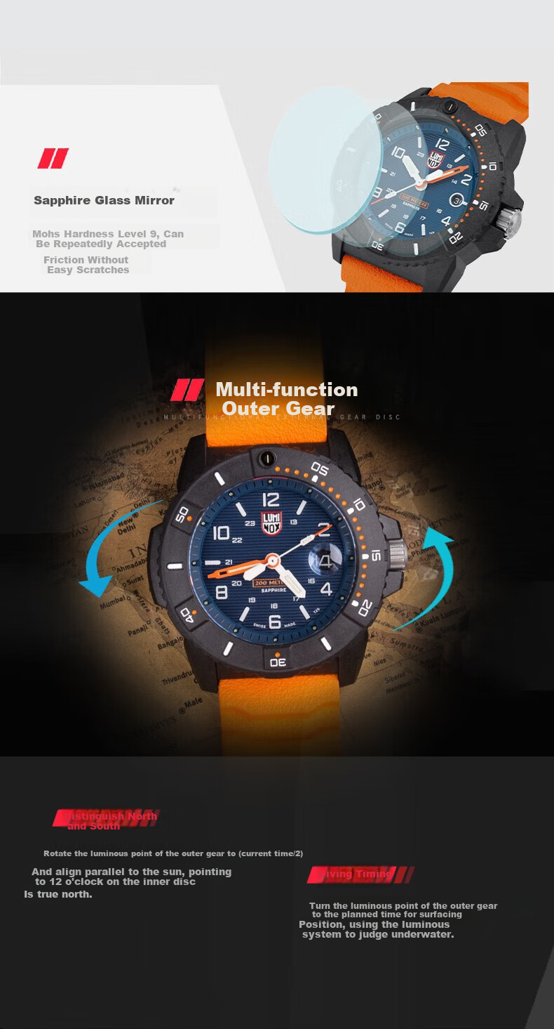 Luminox Seal Team Foundation Swiss Sports Watch, Water-Resistant to 200 Meters, Quartz Watch XS.3601.BO.NSF 3