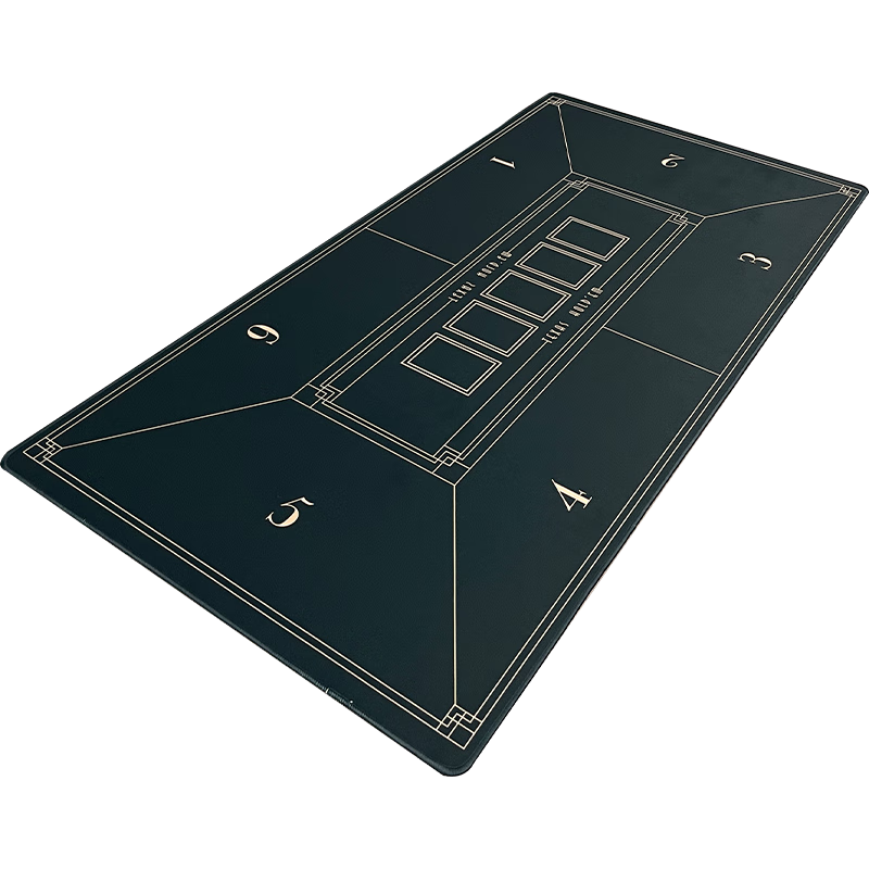 BR Thickened Edge-Locked Poker Table Cloth Mat Set Rubber Table Cover Long Rectangular Table Mat Desktop Pad