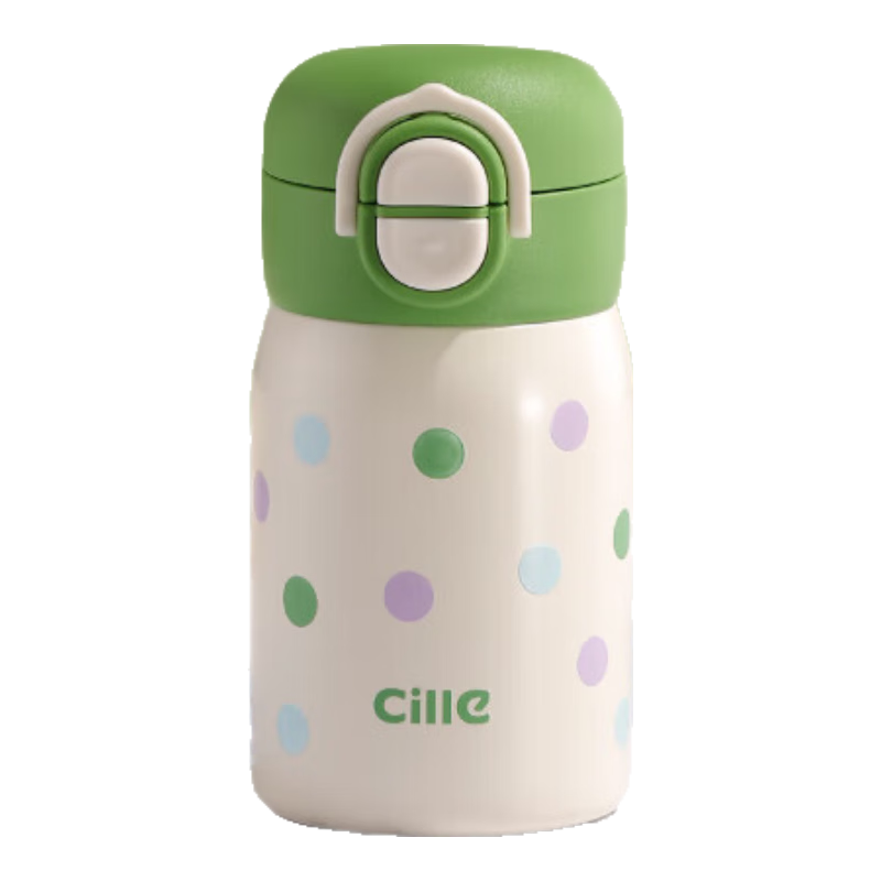 Cille Children's Insulated Water Bottle, 316 Stainless Steel Cup, Portable Outdoor Cup for Men And Women, Compact Dual-Drinking Pocket Cup
