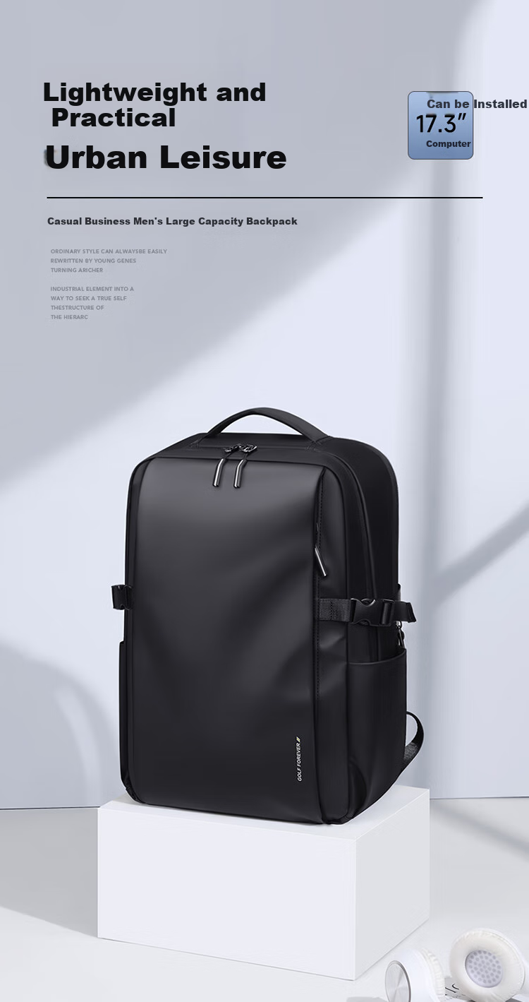 GOLF Backpack for Men, Travel Backpack, 17.3-Inch Laptop Bag, Student Schoolbag, Water-Resistant Commuter Business Trip Backpack 1