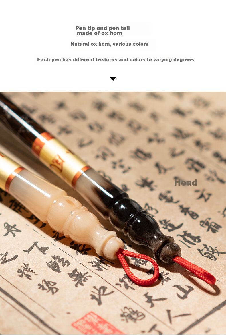 Zhang Xiaofeng Calligraphy Brush Set, High-Quality Goat Hair And Wolf Hair Brushes, Four Treasures of The Study Set, Soft Brushes, Creative Vintage Gift Box, Suitable for Gifting [Single Wolf Hair Brush] 2