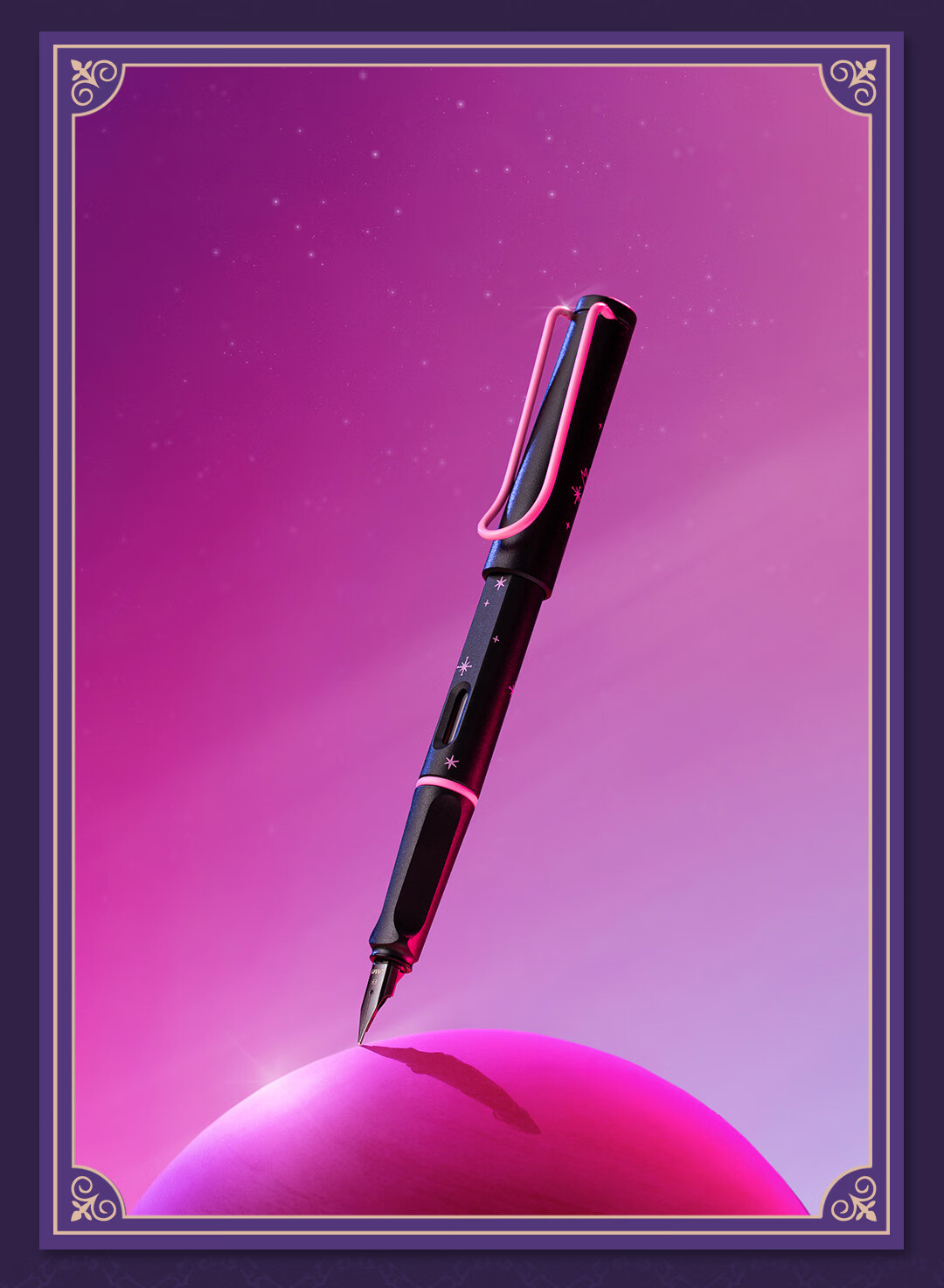 LAMY [Mid-Autumn Festival Gift] LAMY Fountain Pen Gift Box Kuromi Co-Branded Signature Pen Set Student Posture-Correcting Stationery Gift for Girls Exam Holiday Present 0.5mm I 7