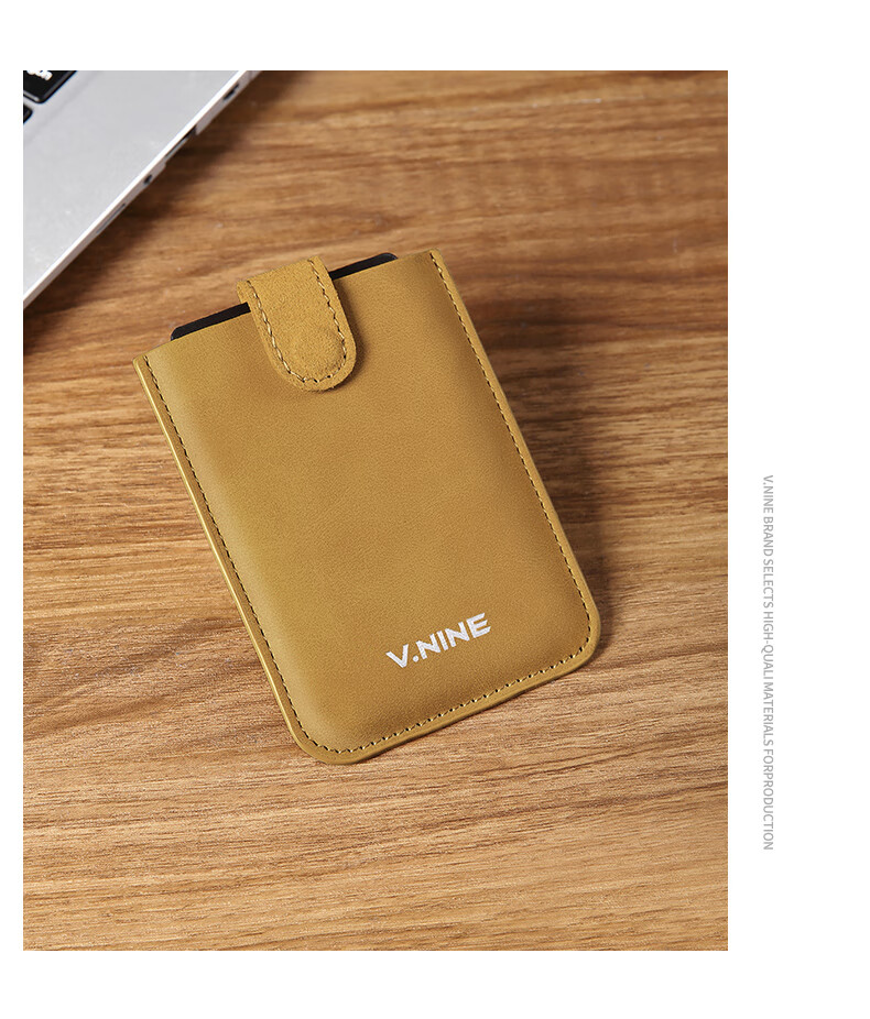 V.NINE Men's Slim Portable Card Holder And Wallet Combo with Pull-Out Design, Business Short Style Multi-Card Slots Wallet, Gift Box Packaging for Me 13