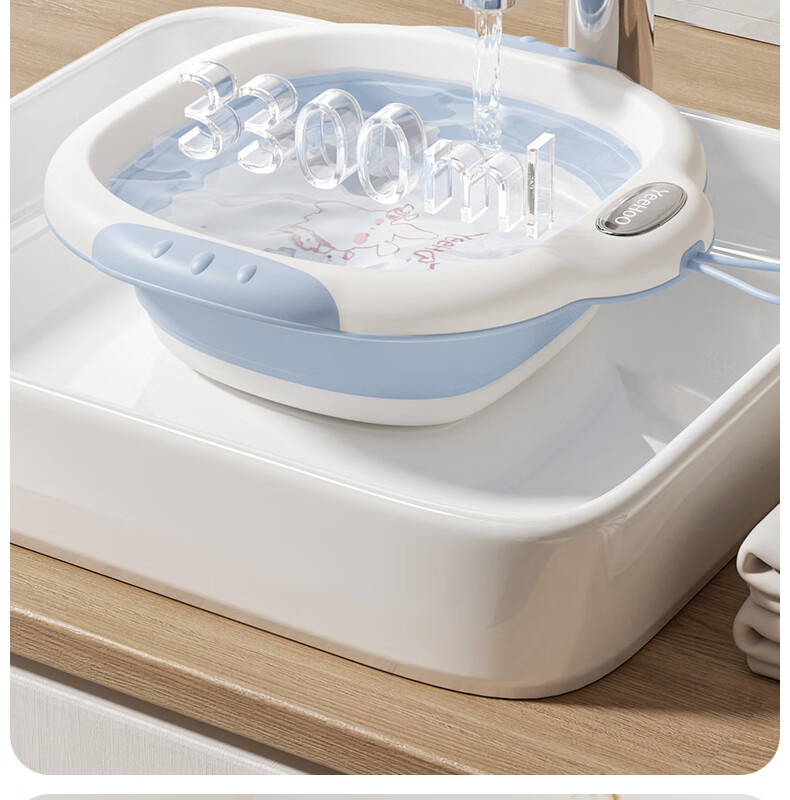 YEEHOO Newborn Foldable Wash Basin Baby Foot Bath Diaper Washing Basin Infant Toddler Children's Face Basin 3-Pack 8