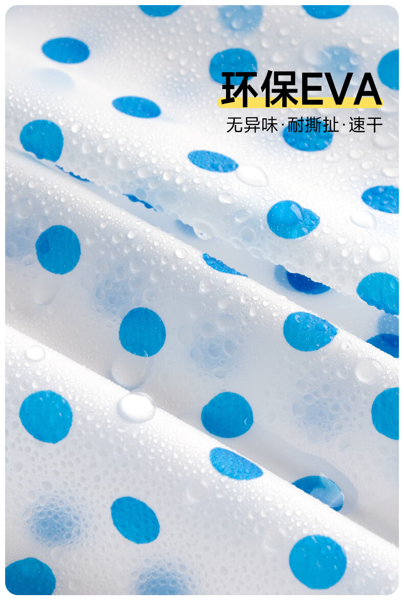 AIKANGNI Disposable Raincoat, Thickened, Portable, Heavy Rain Protection, Long Style for Electric Bikes, Adult Raincoat, High Aesthetic Value, Polka Dot Blue 8