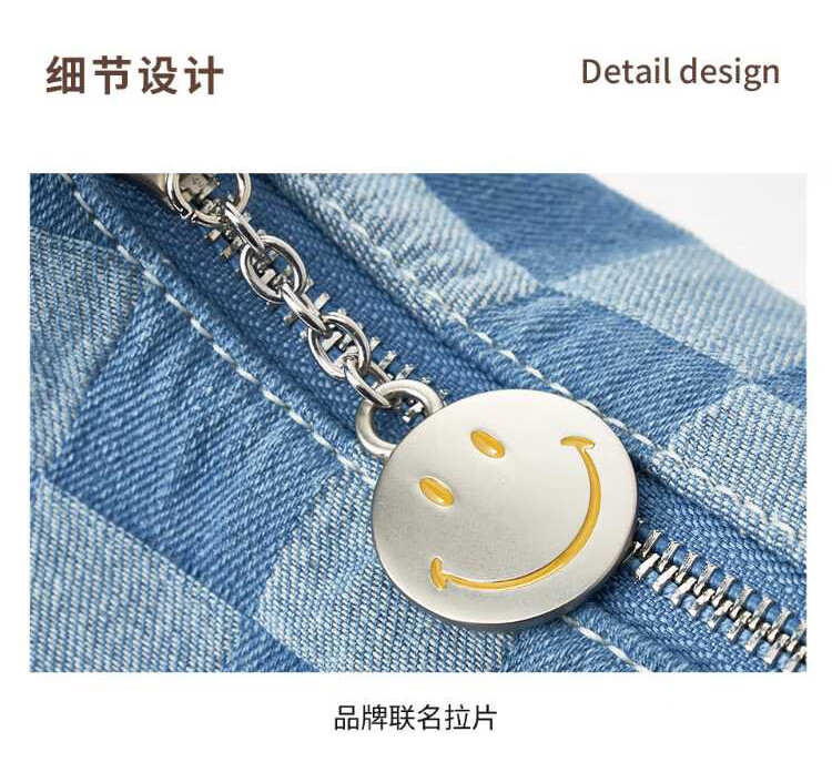 Lee × Smiley Official Smiley Face Collaboration Tote Shoulder Handbag, 38 Women's Day Gift for Girlfriend Or Wife 9
