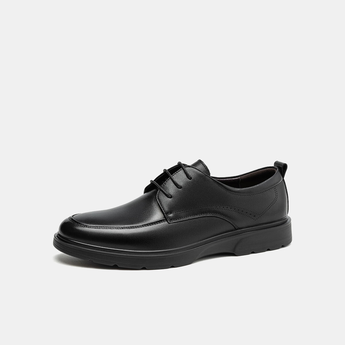 Aokang Men's Shoes, 2025 Business Formal Shoes, Cowhide Derby Shoes, Men's Lace-Up Leather Shoes, Black [Lace-Up Style], Size 43
