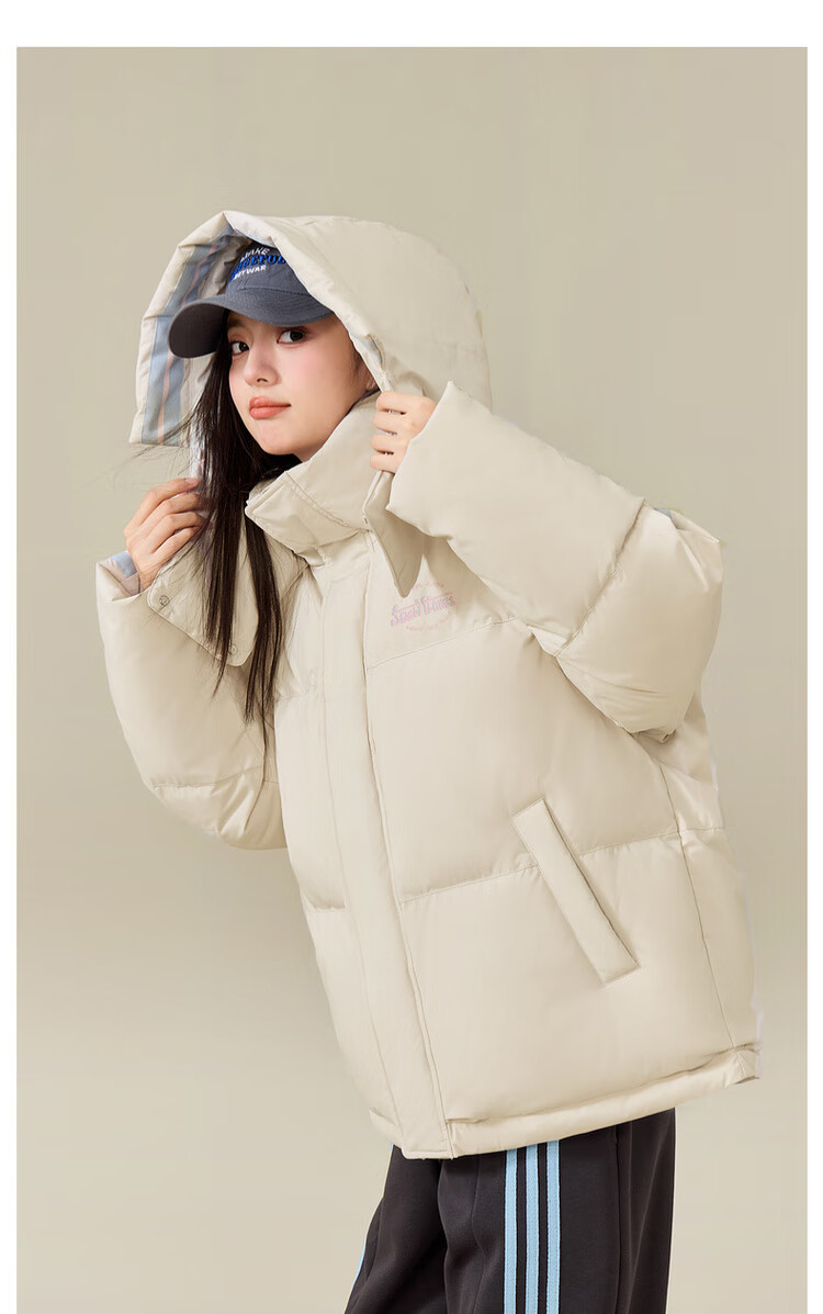 SNOWFLYING 2025 Autumn New Unisex Couple Short Hooded Down Jacket Energetic Sporty Youth Puffer Trend 5