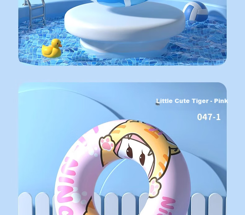 Li-Ning Swimming Ring, Thickened Anti-Rollover Design for Children Over 3 Years Old, Life-Saving Ring, Kids' Water Equipment, Floating Aid 28