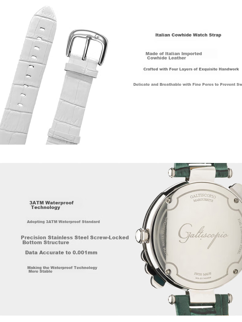 Galtiscopio Trendy Fashion Wristwatch, Elegant Daisy Series Women's Watch with Diamond And Crystal Dial, Large Dial Watch, Women's Holiday Gift 13