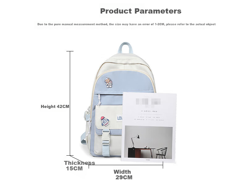 Aiqinghai Backpack Schoolbag for Primary And Middle School Students, Fashionable High-End Travel Sports Lightweight Casual Outing Bag 3