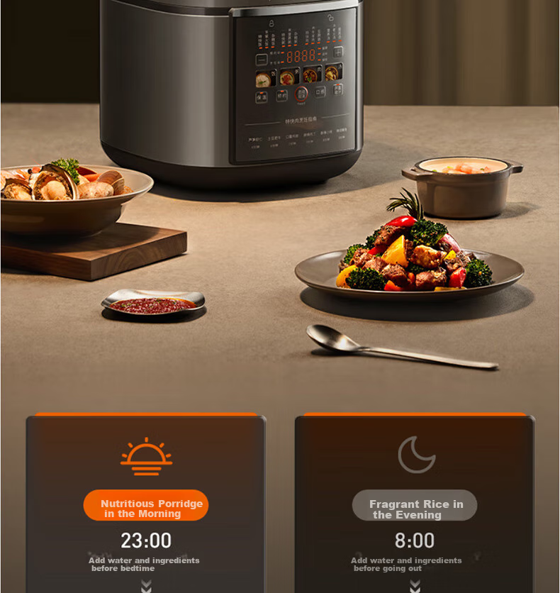 Joyoung Home 5L Electric Pressure Cooker with Dual Inner Pot, Non-Coated 316L Inner Pot, Programmable Timer Rice Cooker Y-50H160 26
