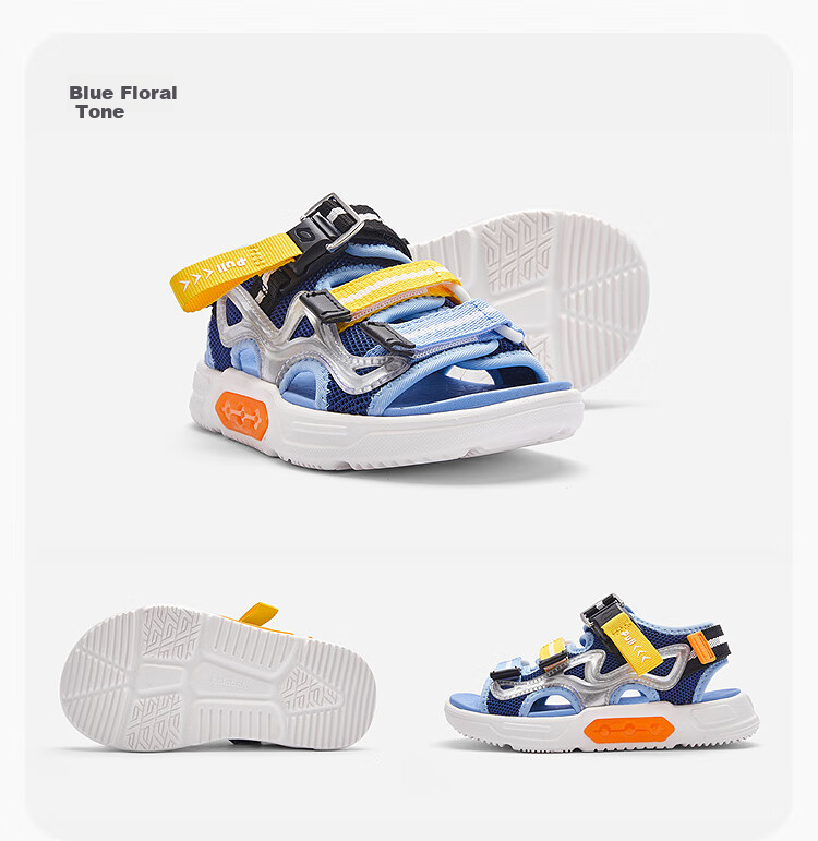 BALABALA Children's Sandals, Boys' Breathable Hollow-Out Shoes, New Summer Beach Shoes, Outdoor Footwear 8