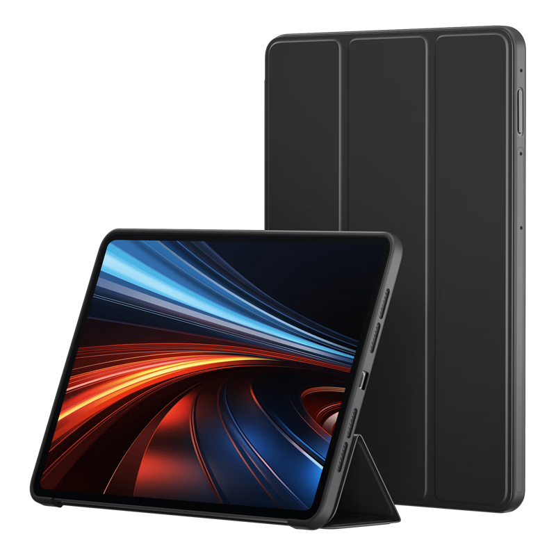 BIAZE Compatible with Honor Tablet GT 2025 Protective Case, Honor Tablet Computer 11.5-Inch Protective Cover, Youth Triple-Fold Support Slim Shockproof PB576-Kangang Black