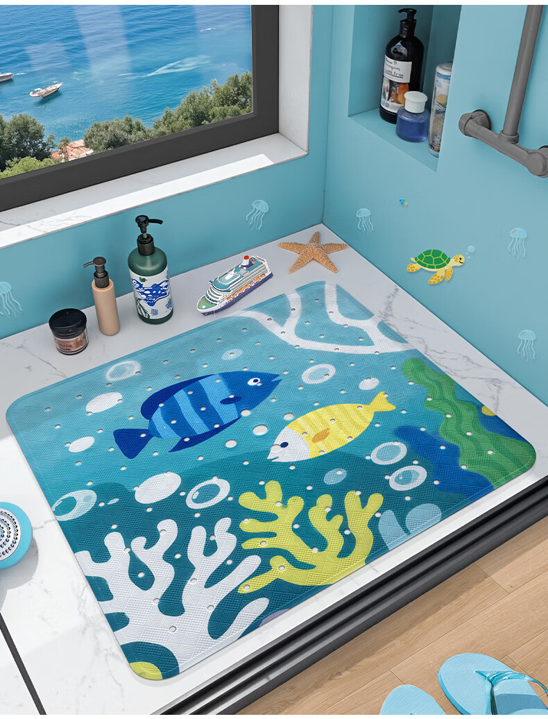 Dajiang Printed Bathroom Non-Slip Mat, Children's Shower Room, Bathroom Bathing Anti-Slip Floor Mat, 40x100cm 2