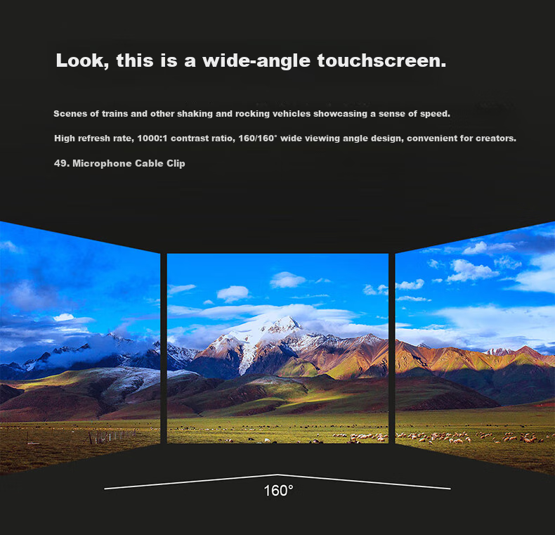 Godox GM55 Camera Monitor, Mirrorless Touchscreen, 5.5-Inch 4K High-Definition Photography External Display for DSLR Cameras 4