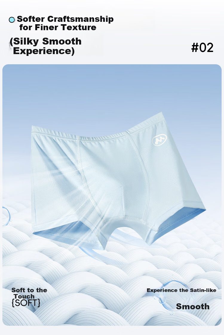 FENTENGCARE Children's Underwear, Boys' Modal Ice Silk Seamless Shorts, for Primary School Students And Teenagers, Thin Summer Style YR 3