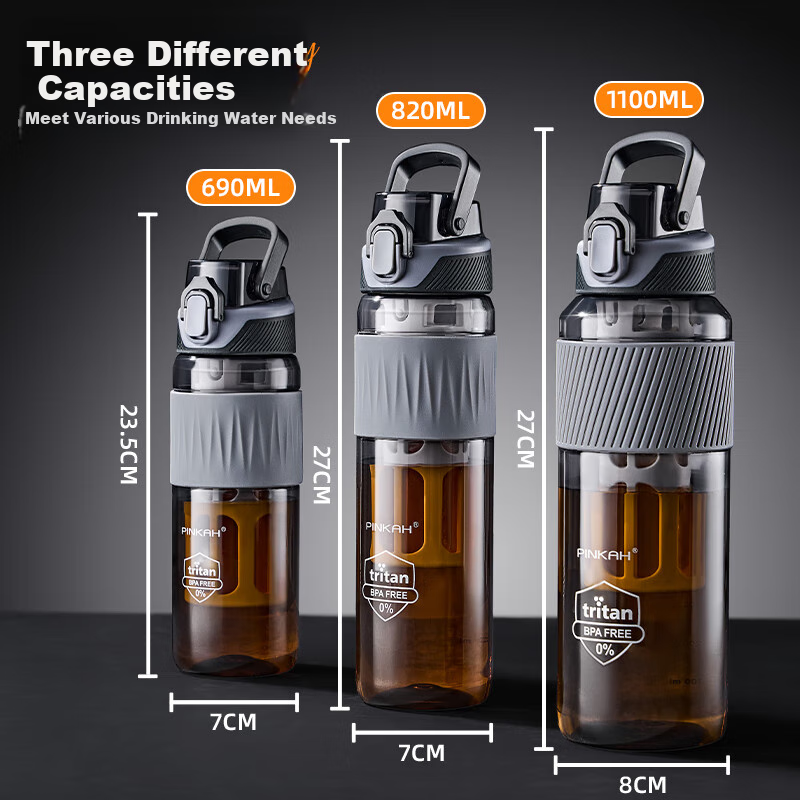 CICA Tea Infuser Mug for Men, Cold Brew Tea Cup, Large Capacity Tritan Water Bottle for Outdoor Sports And Summer Use